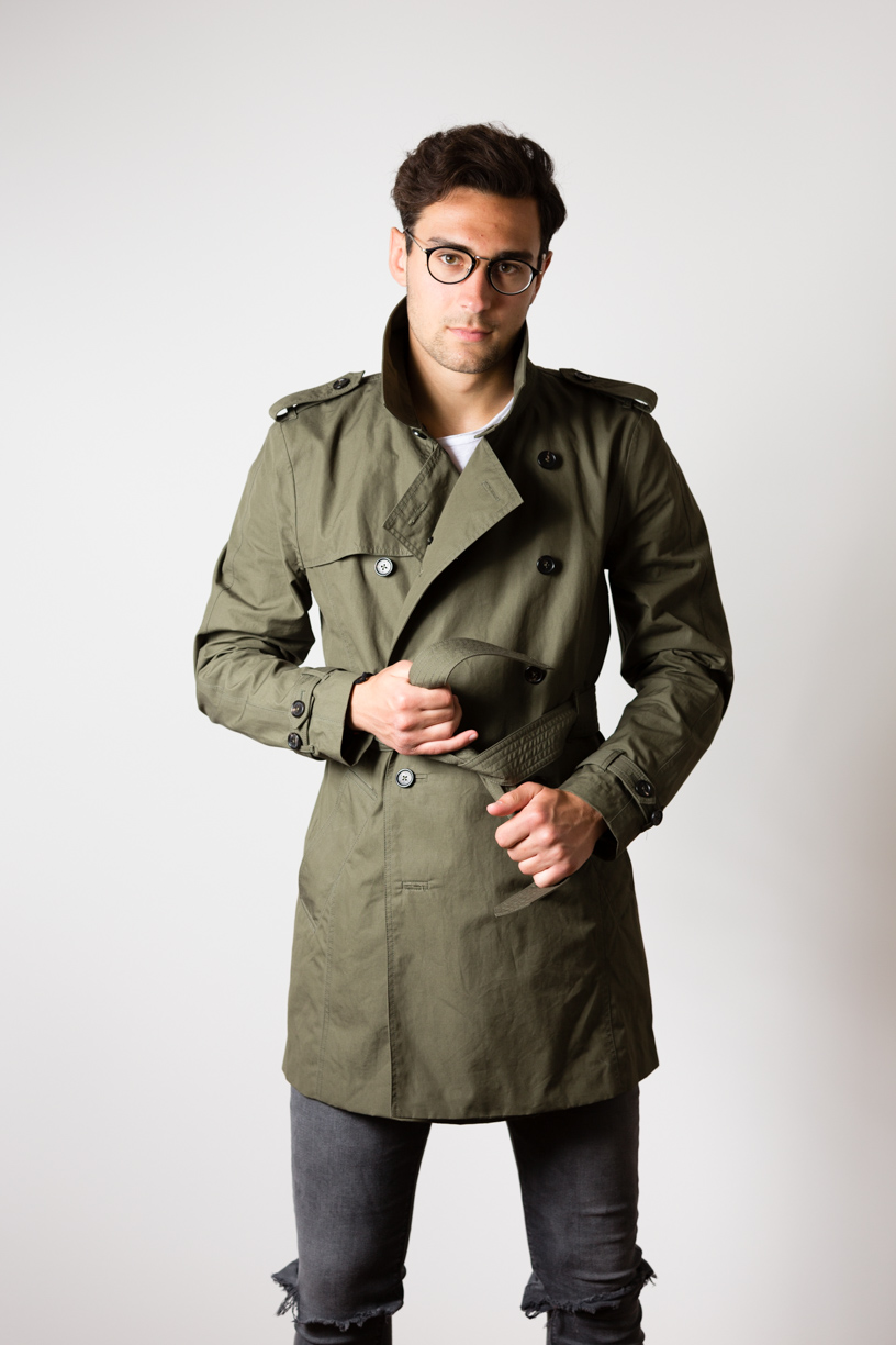 Manu sporting the EtaProof Trench