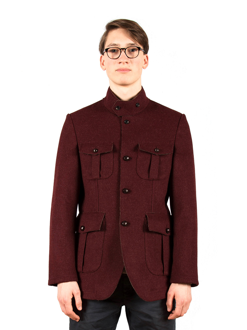 w'lfg'ng Bordeaux loden steiner wool coat